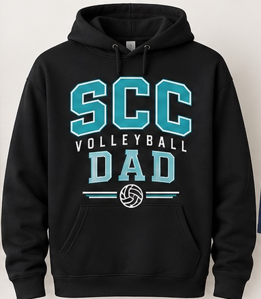 SCC Volleyball Dad Black Hoodie