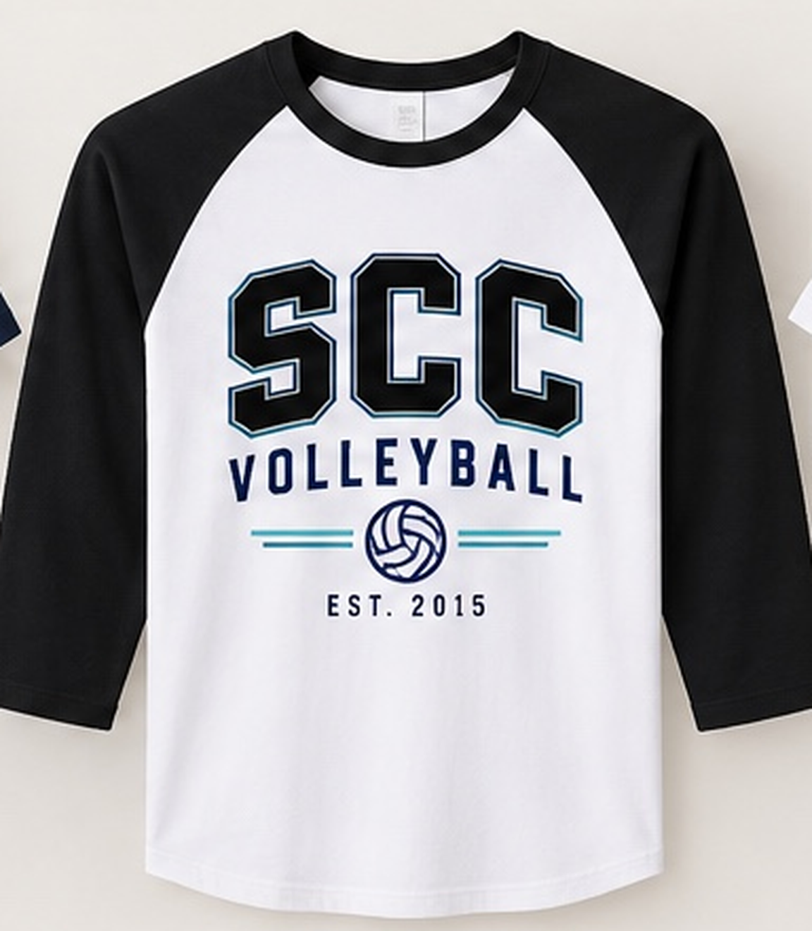 SCC Volleyball Classic Black Raglan
