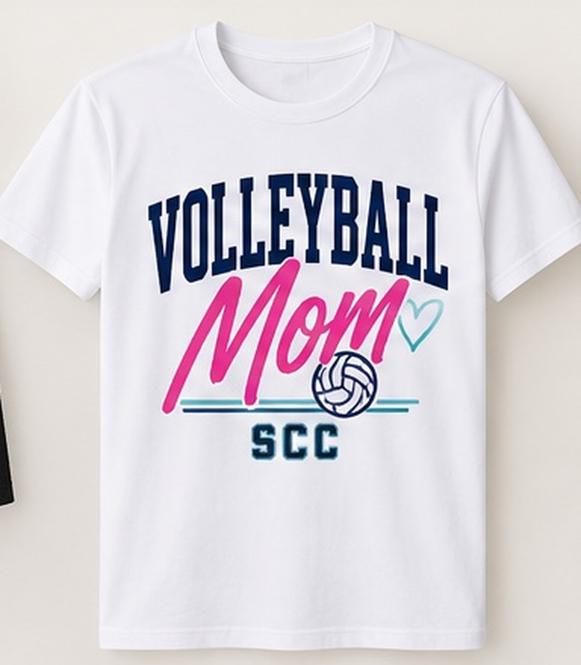 SCC Volleyball Mom White Tee
